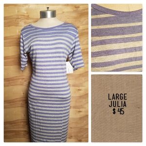 NWT LuLaRoe Blue/gray Julia Dress CUTEEEE!!!
